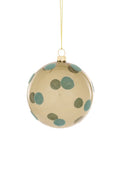 Glass Ball Ornament with Pine Polkadots, Large