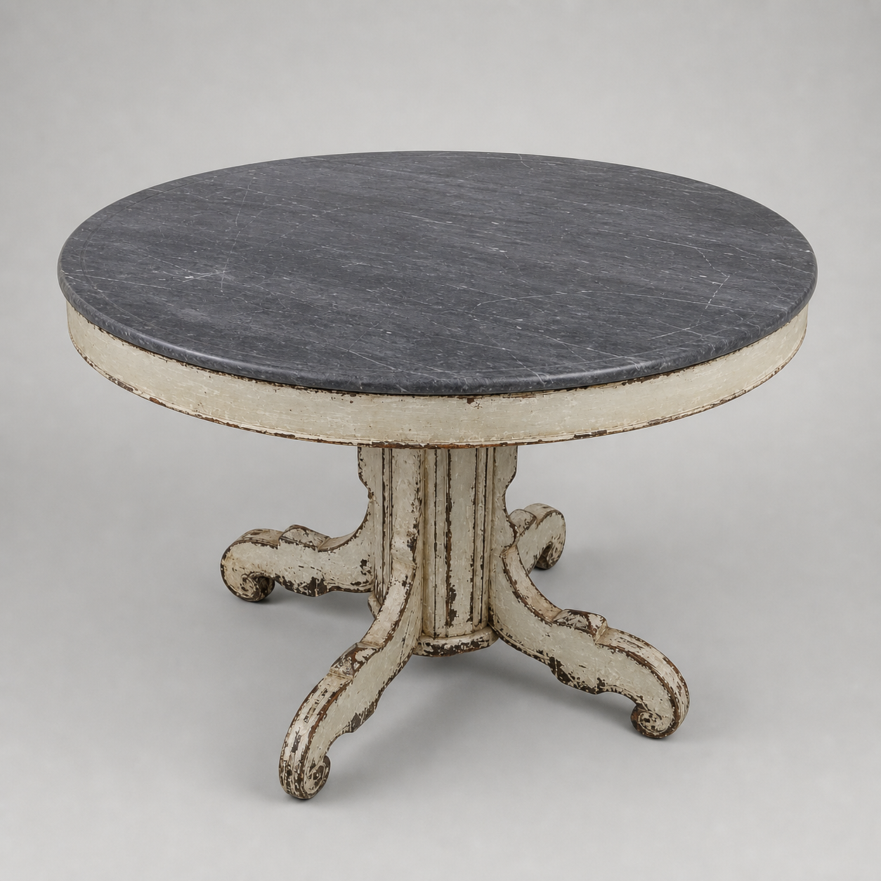 Black Marble Top Painted Guéridon