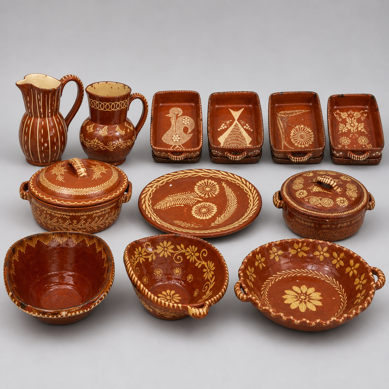 Collection of Portuguese Slipware circa 1890