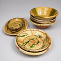 Collection of Portuguese Slipware Bowls, Circa 1890