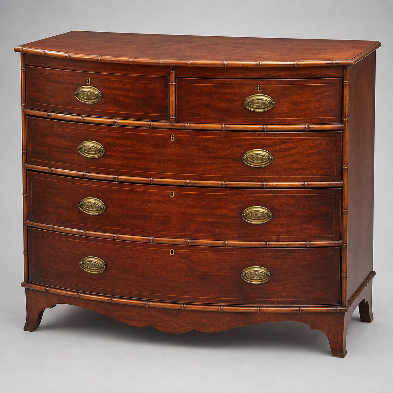 Bamboo Trim Commode, 1840