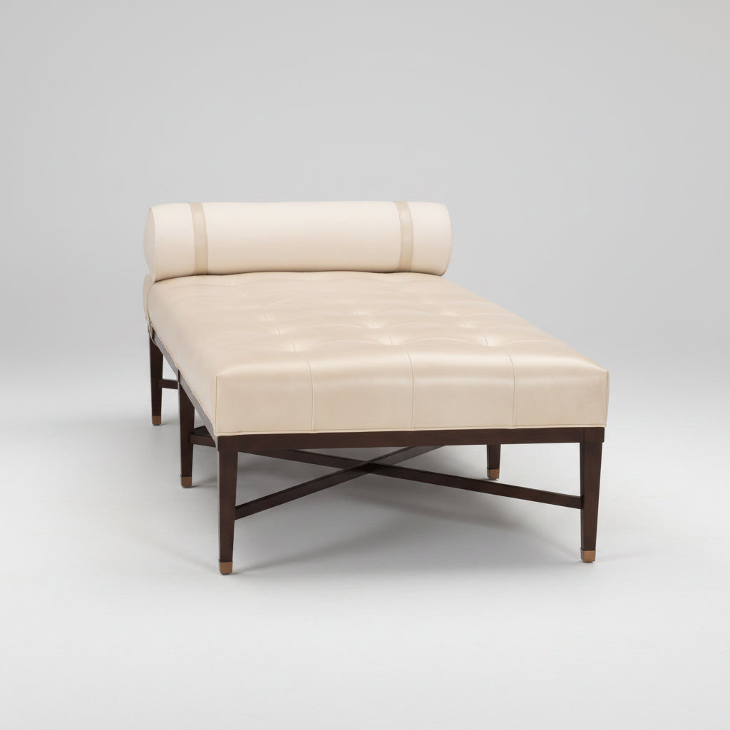 Tufted Divan in Canyon Putty Leather