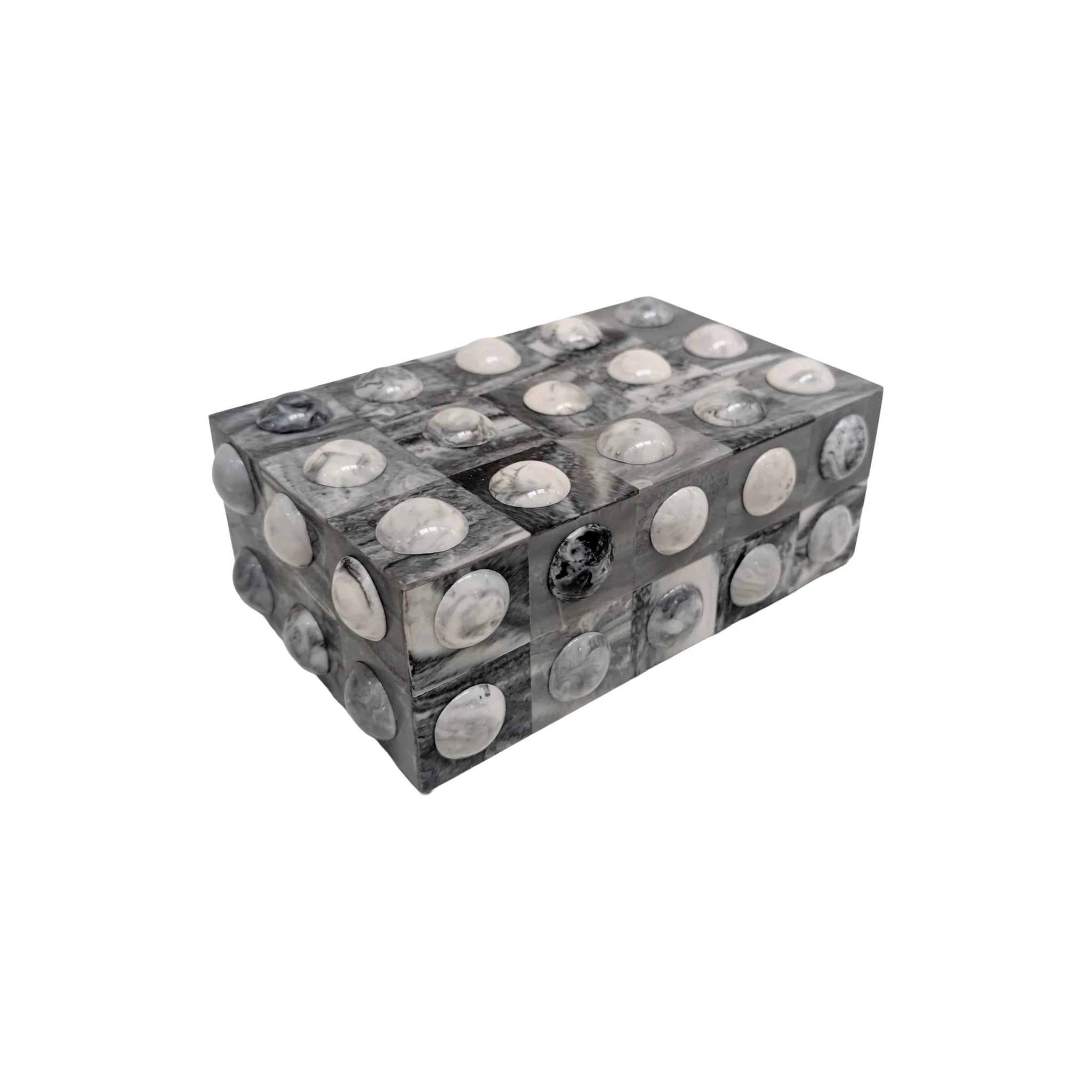 Small Polka Dot Grey Box