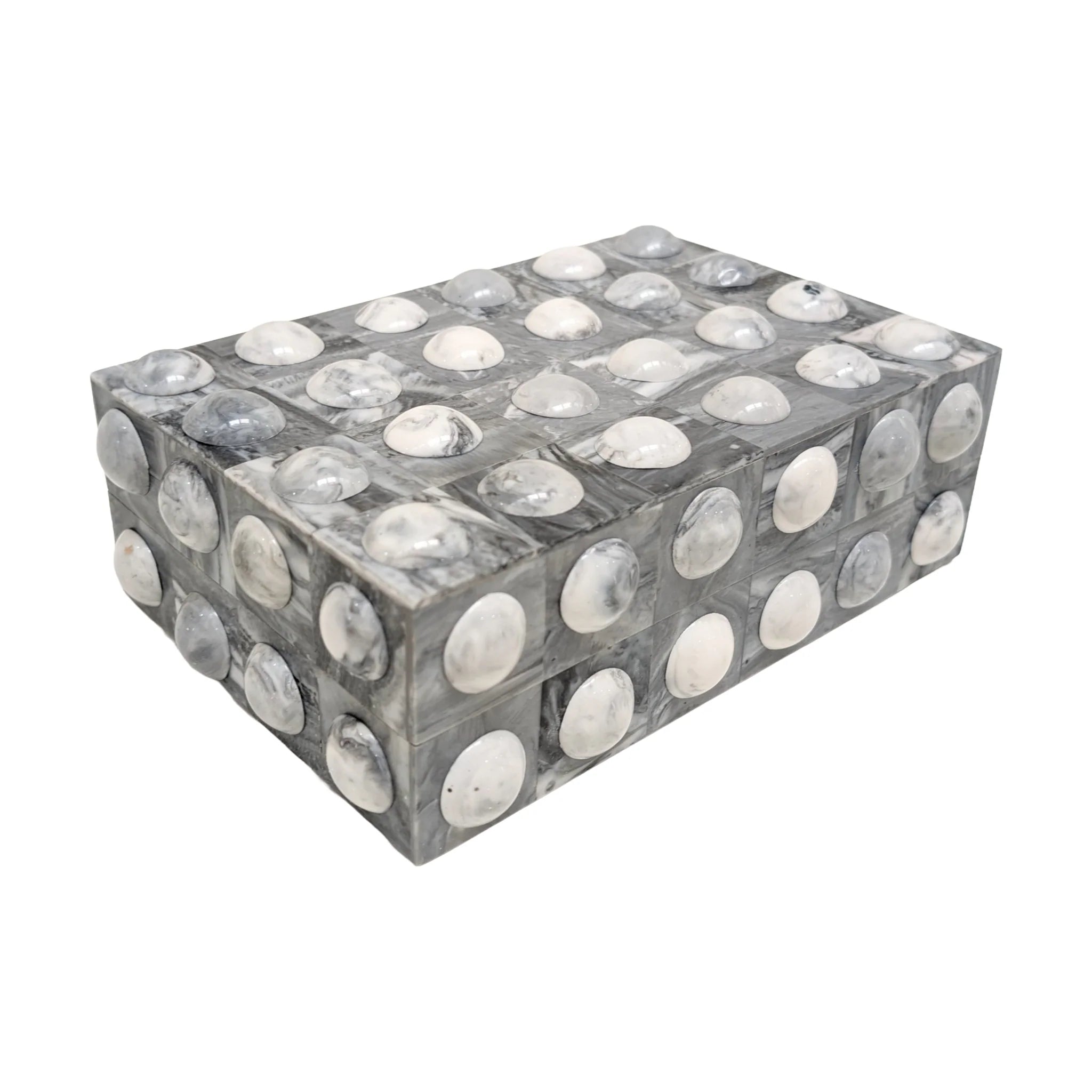 Medium Polka Dot Grey Box