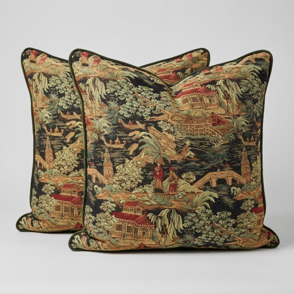 Silk Chinoiserie Pillows