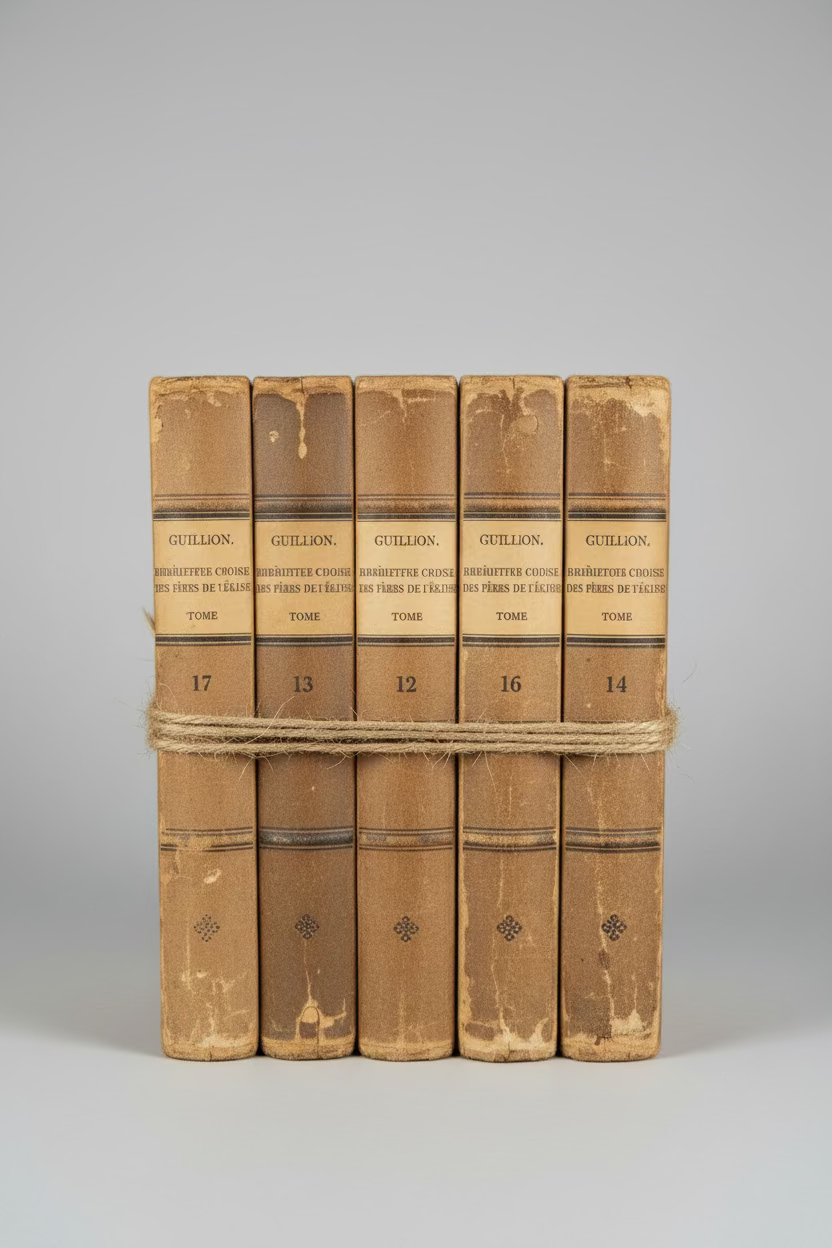 Antique French Books, Set of 6