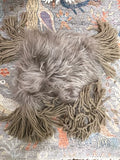 Sheepskin Pillow with Tassels