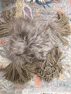 Sheepskin Pillow with Tassels