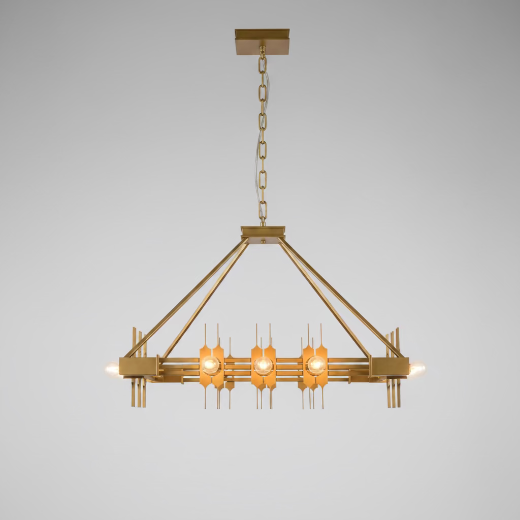 Verona Chandelier in Gatsby Gold