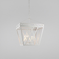 Ashley Lantern, Silver Leaf Metal