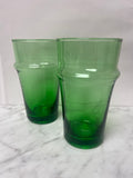 Dark Green Glass, Set of 2
