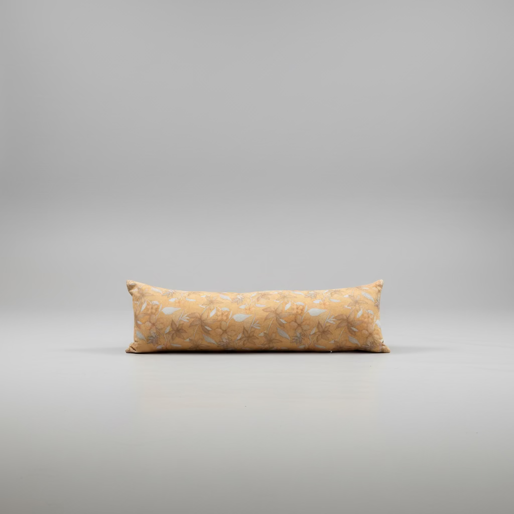 Burt Orange Floral Linen Lumbar
