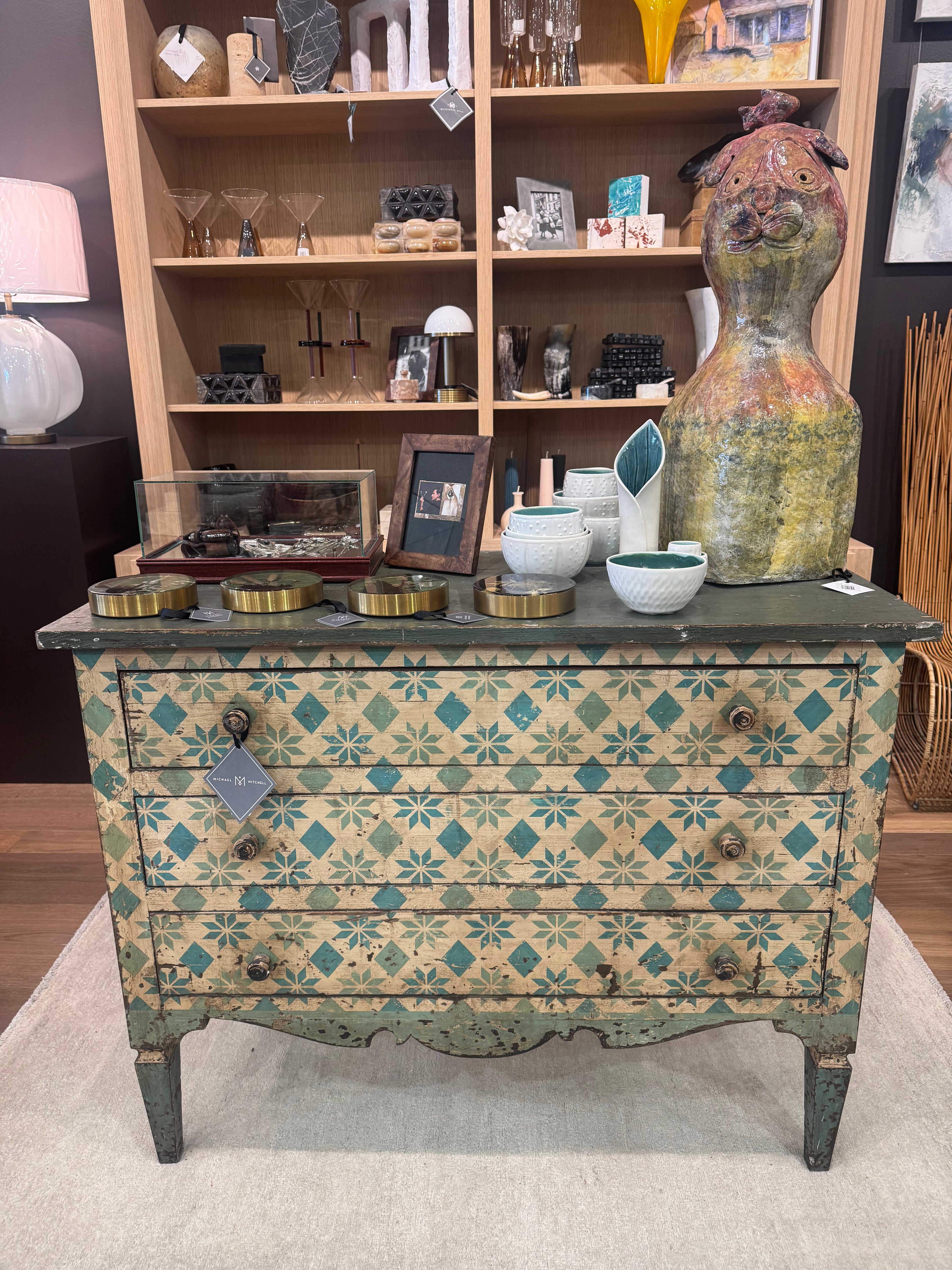 Quilt Patterned Chest of Drawers, c1880