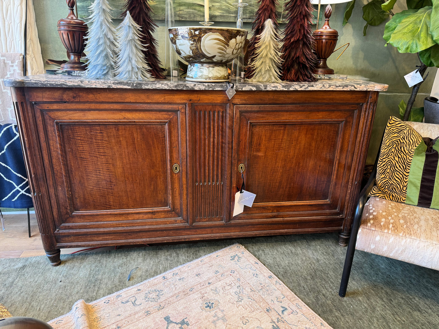 18th Century French Louis XVI Sideboard with Marble Top