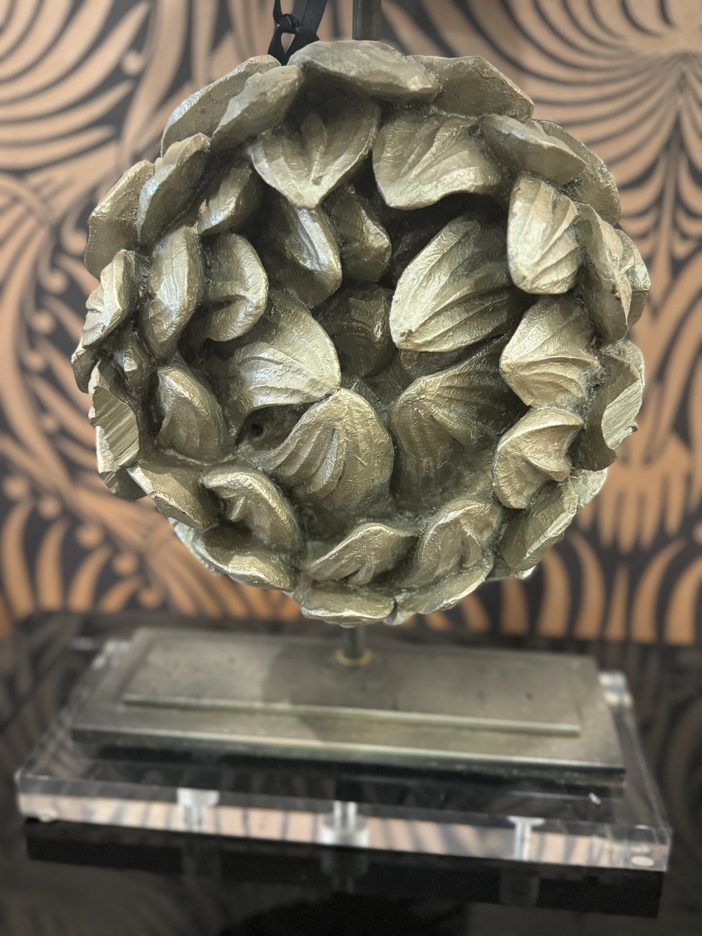 Vintage Carved Flower as Lamp