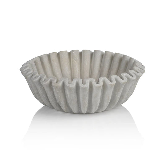 Scalloped Marbled Bowl