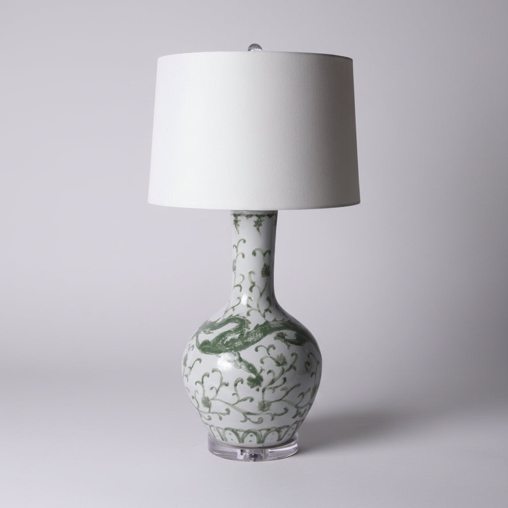 Green Dragon Vase Table Lamp