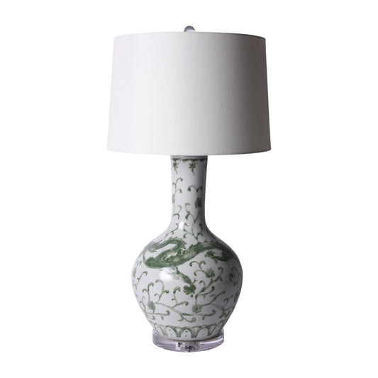 Green Dragon Vase Table Lamp