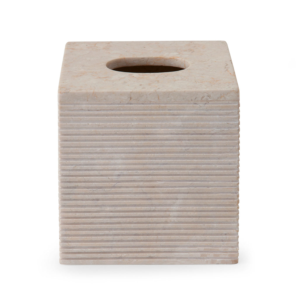 Limestone + Travertine Tissue Holder