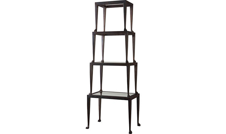 Stack Etagere in Blackened Bronze Finish