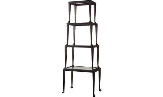 Stack Etagere in Blackened Bronze Finish