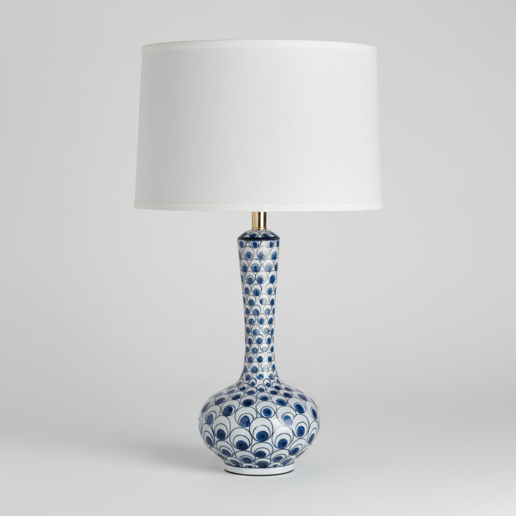 Long Neck Pheasant Table Lamp in Blue
