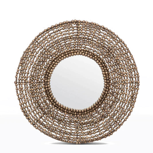 Bronze Beaded Ring Mirror