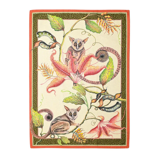 Bush Baby Tea Towel- Parakeet