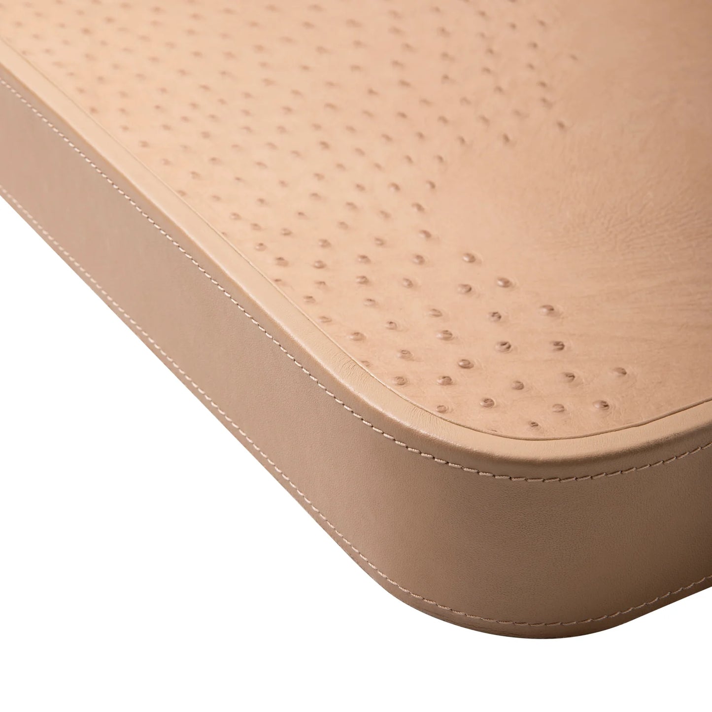 Cream Ostrich Leather Tray