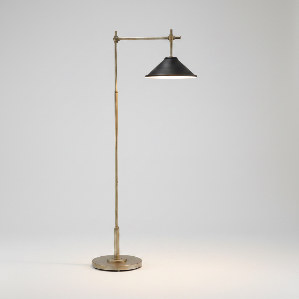 Silver Wrought Iron Floor Lamp