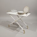 Cream and Brass Bar Cart