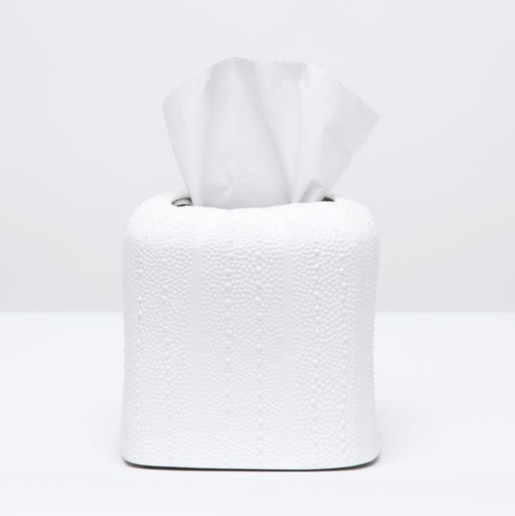 Tissue Box, White Sea Urchin