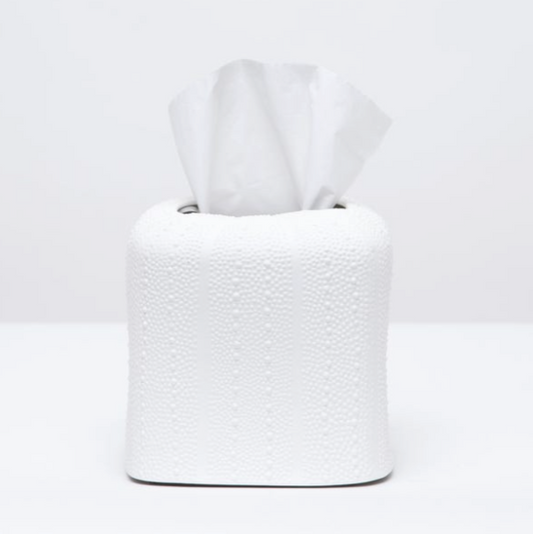 Tissue Box, White Sea Urchin