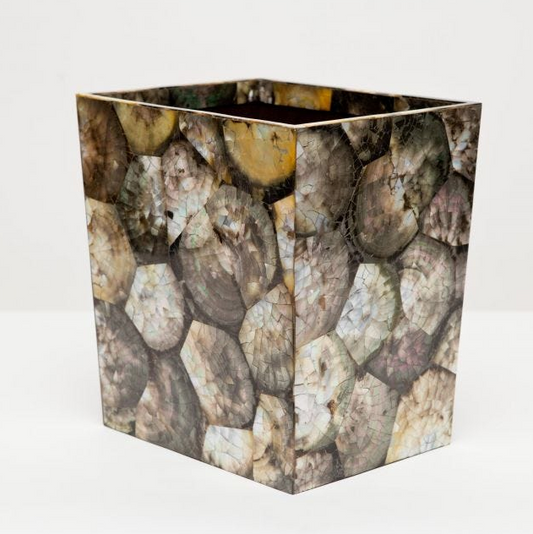 Mother of Pearl Wastebasket