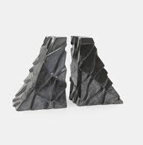 Black Lava Bookends