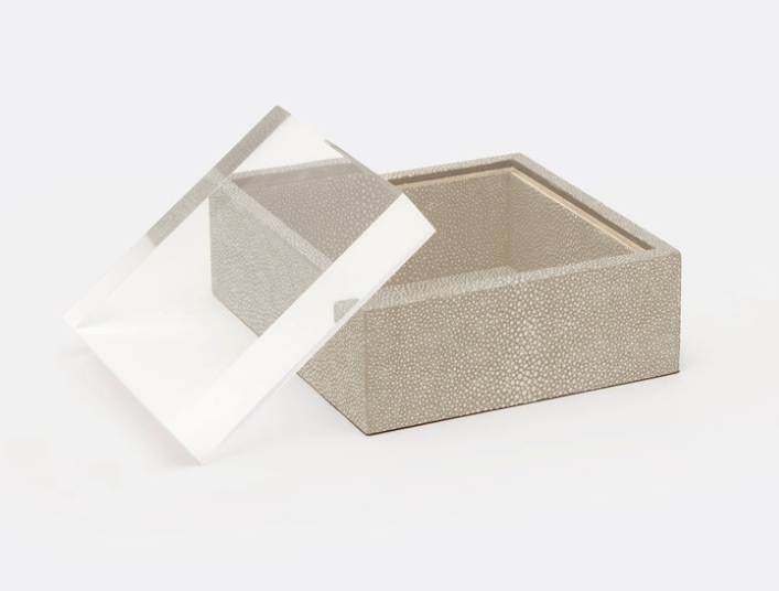 Acrylic + Sand Faux Shagreen Box