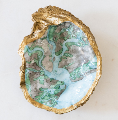 Decoupage Oyster Shells