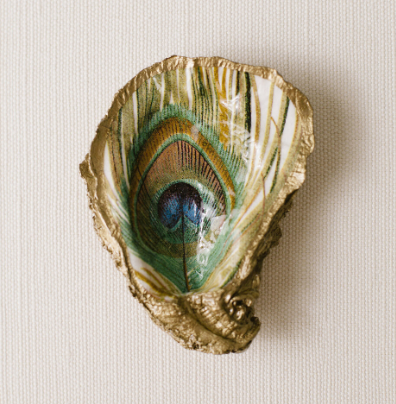 Decoupage Oyster Shells