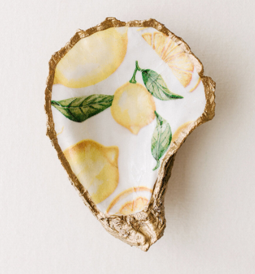 Decoupage Oyster Shells