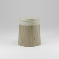 Ash Accent Table in Dune + Porous Mineral Top