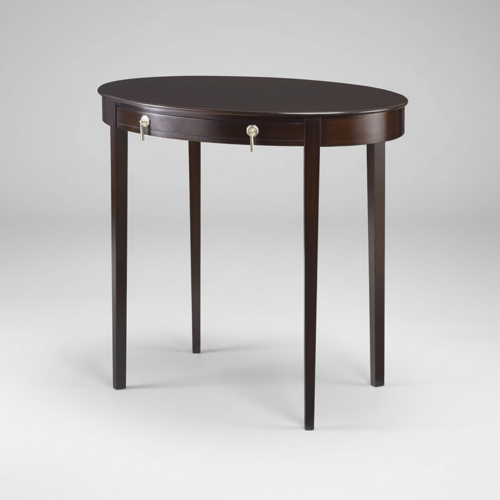 Thomas O'Brien Oval Side Table with Single Drawer