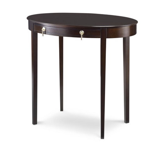 Thomas O'Brien Oval Side Table with Single Drawer