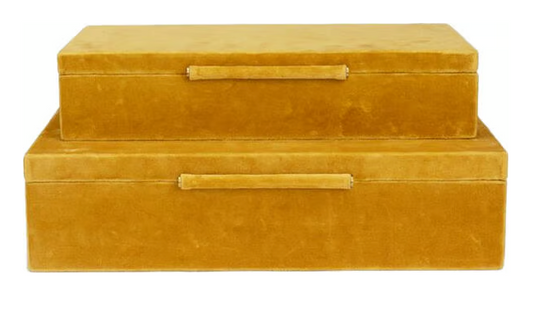 Ocher Velvet Box