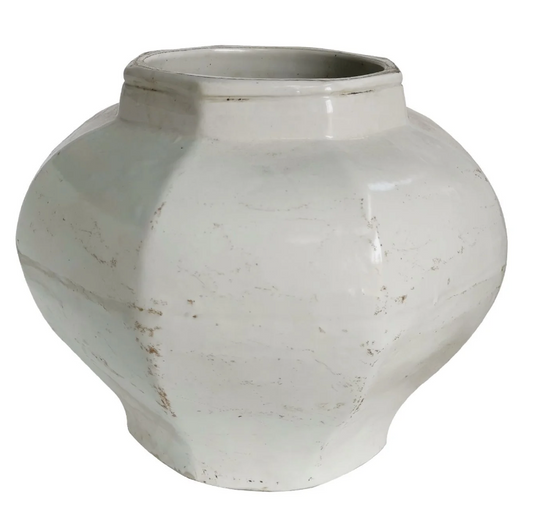 White Octagonal Jar