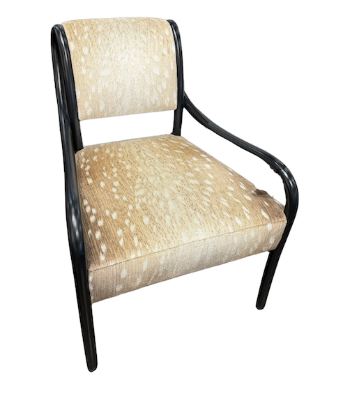 Loop Arm Chair in Spotty Fawn Velvet