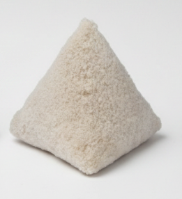 Curly Sheepskin Pyramid Cushion
