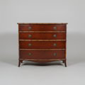 Mahogany Four Drawer Faux Bamboo Chest, 1840