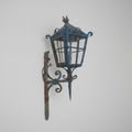 Pair of Blue Painted Antique Lanterns