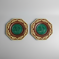 Pair of Antique 1865 Wedgwood Tremblay Majolica plate