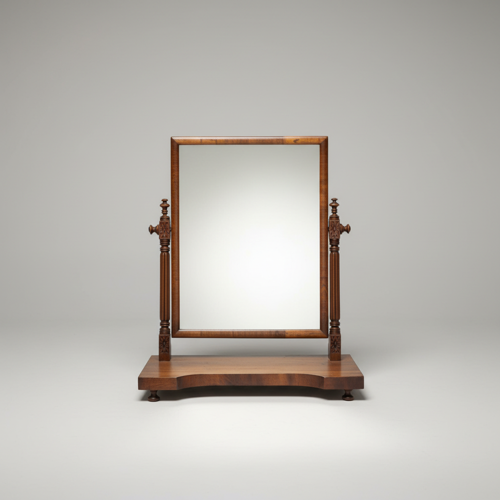 Toilet Mirror with Reeded Columns